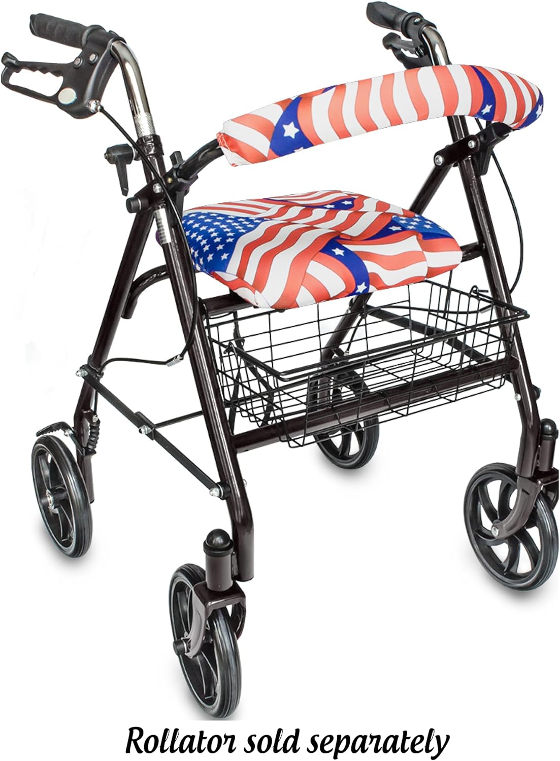 Top Glides Playful Purple Universal Rollator Walker Seat and Backrest Covers (Purple)