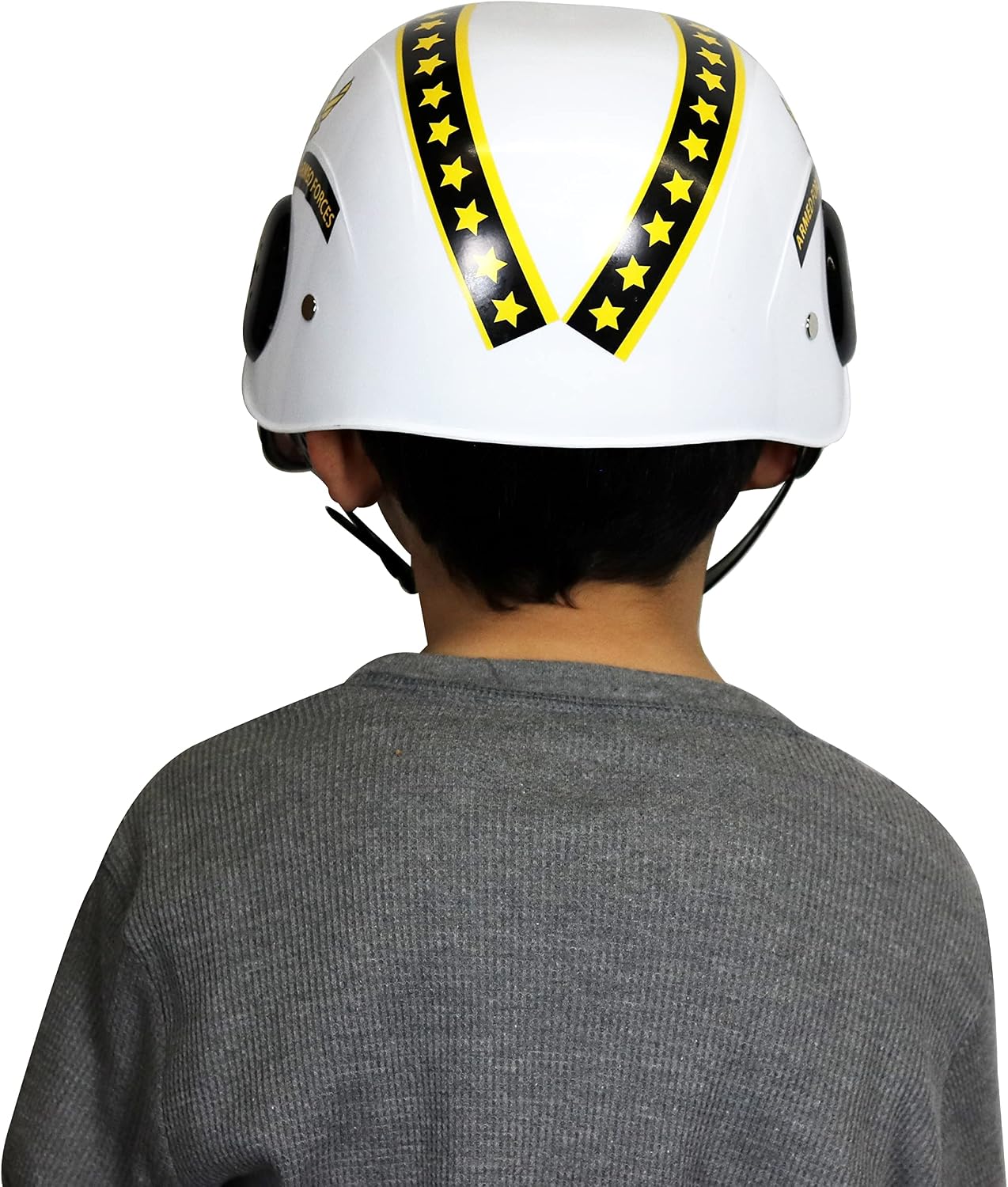 Aeromax Jr. Armed Forces Pilot Helmet with Tinted, Movable Visor White, Fits Ages 3-12