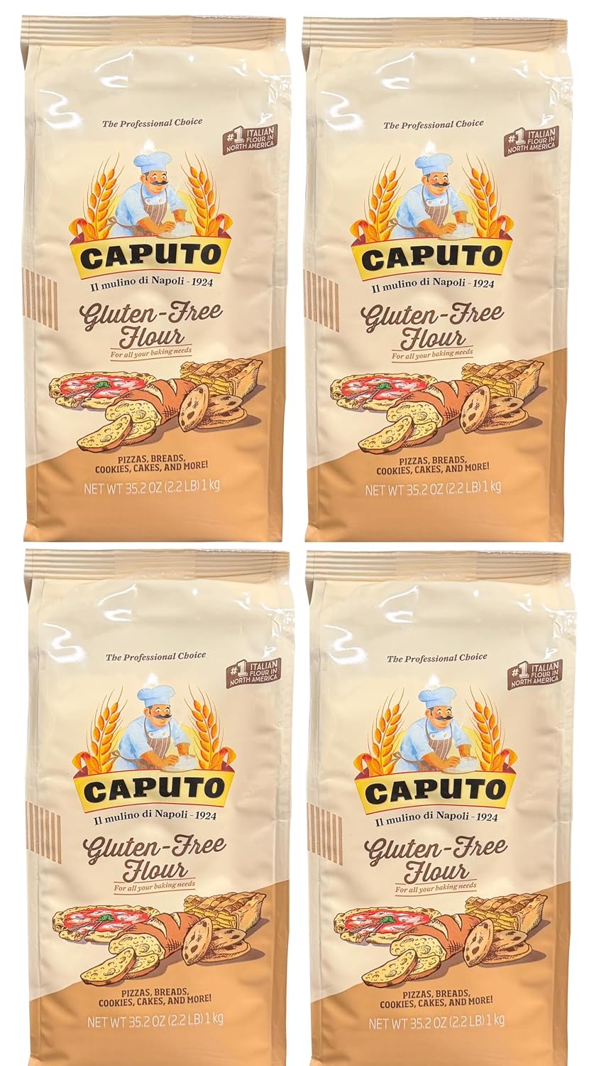 Antimo Caputo Gluten Free Pizza Flour 2.2lb - All Natural Multi Purpose Flour & Starch Blend for Baking Pizza, Bread, & Pasta