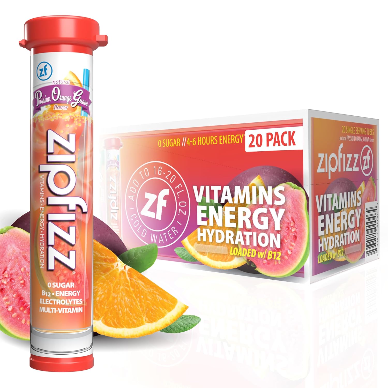 Zipfizz Energy Drink Powder, 20 Pack B12 Electrolyte - Pink Lemonade | Hydration tubes with vitamin drink benefits, 100mg caffeine, B12, electrolytes, & no artificial sugar for active lifestyle