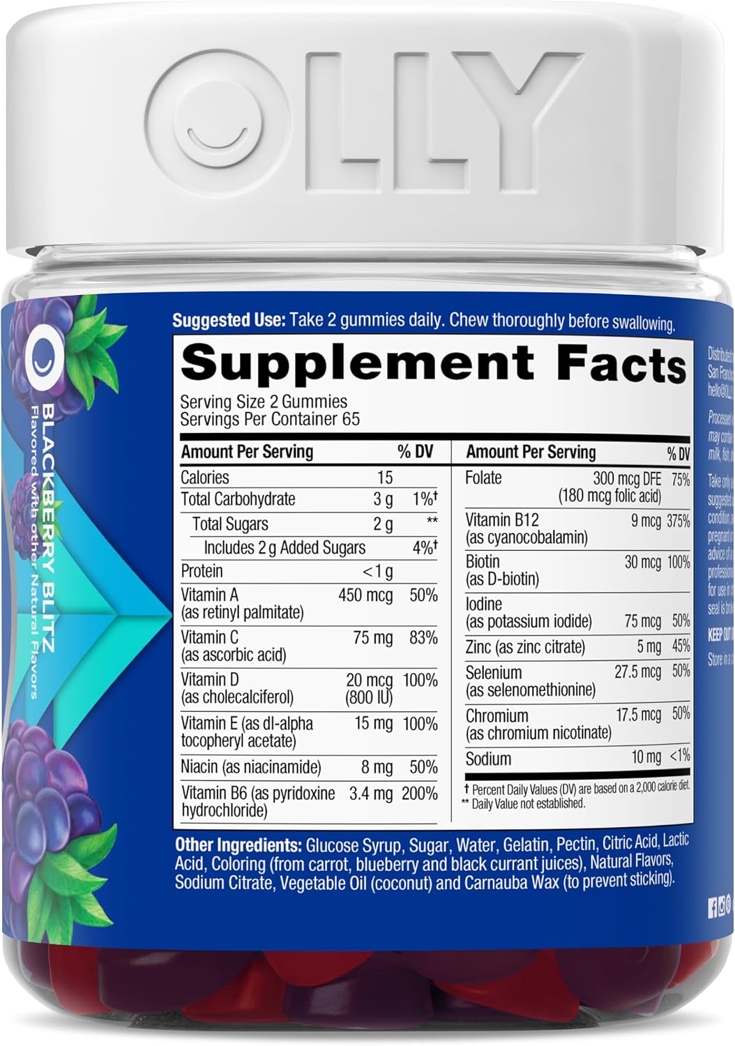 OLLY Men's Multivitamin Gummy, Supports Overall Wellness,* - 90 Count