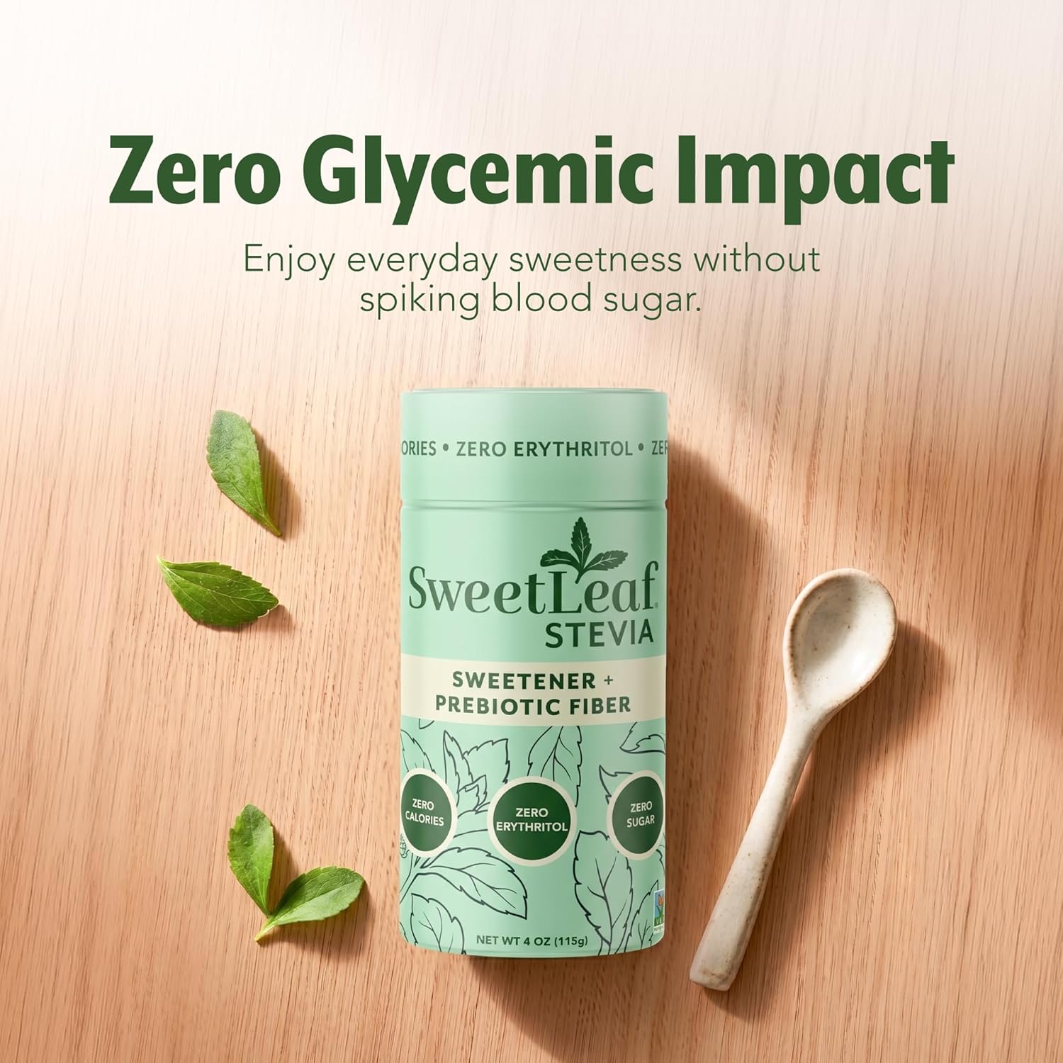 SweetLeaf Stevia Powder Shaker Jar, Sugar Free - 4 Oz, 2 Pack | Zero Calorie Sweetener No Erythritol, Stevia Leaf Extract