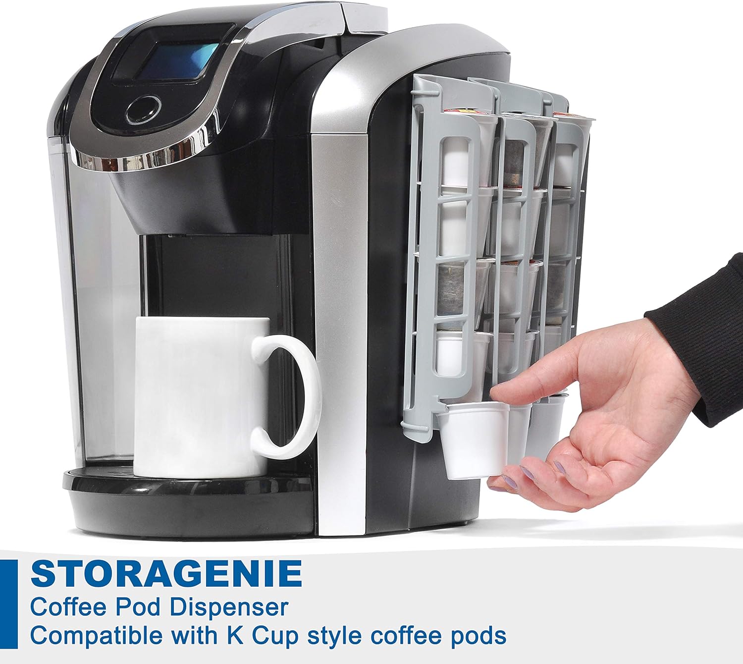 STORAGENIE Coffee Pod Holder for Keurig, Stores 10 Pods
