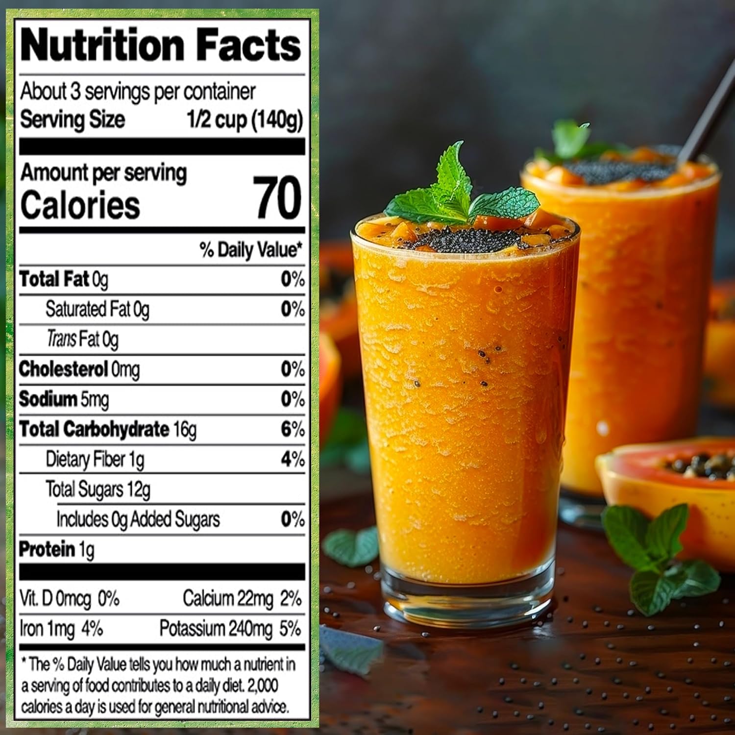 Native Forest Organic Papaya Chunks in Fruit Juice - 14 Ounce (Pack of 6) | Canned Organic Papaya Fruit, Non-GMO, Vegan