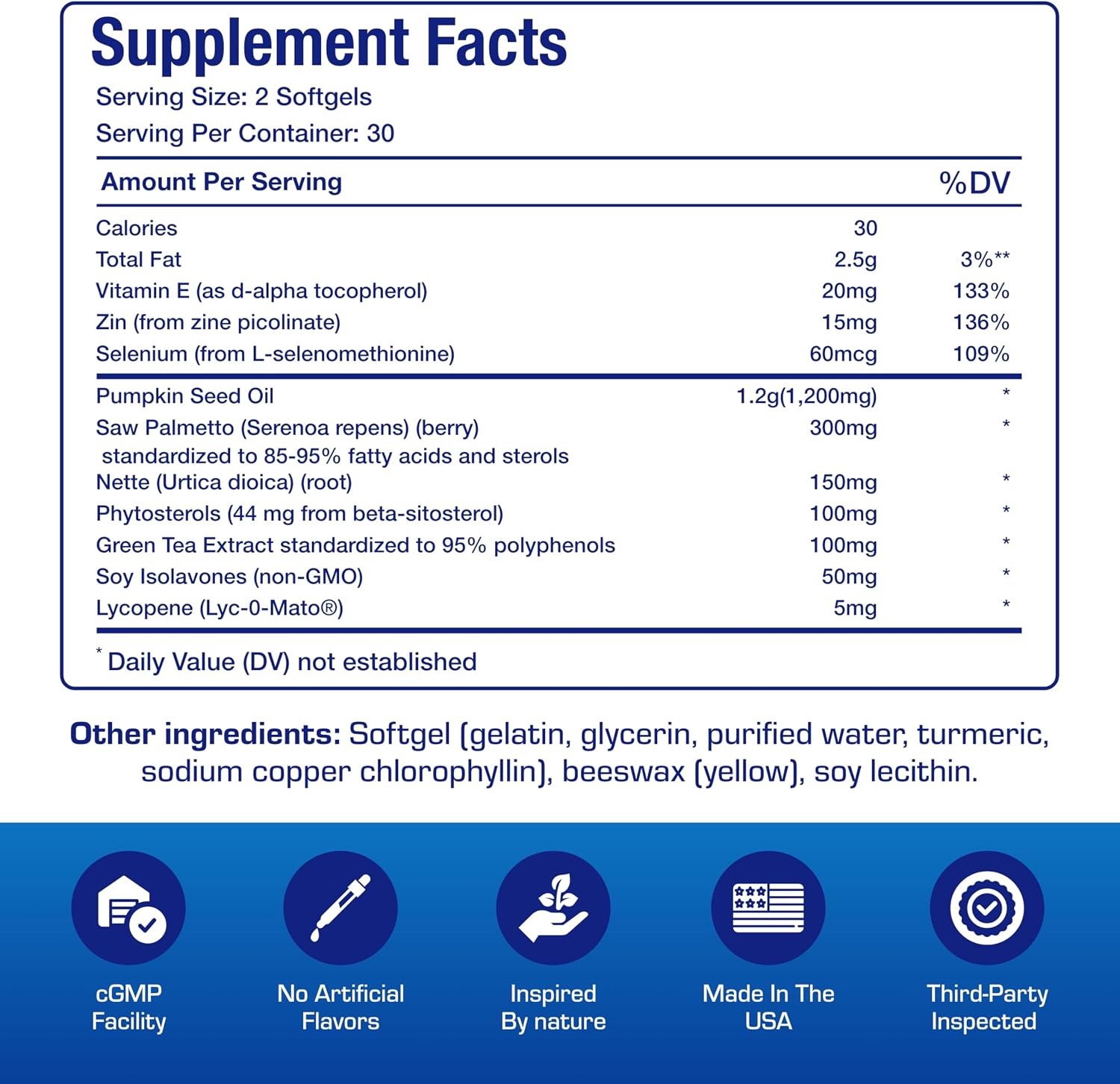 Prostana Prostate Health Supplement for Men - Clinical Formula Herbal Complex with Beta Sitosterol Saw Palmetto and Pumpkin Seed Oil for Prostate