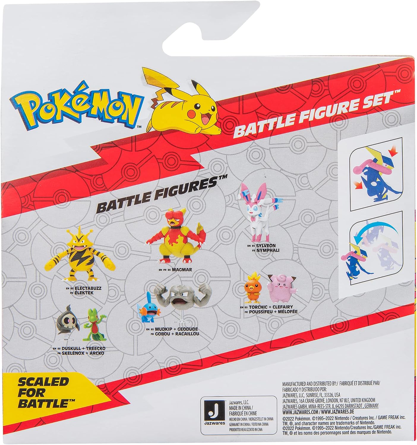 Pokémon Fire and Water Battle Pack - Includes 4.5 Inch Flame Action Charizard and 2" Squirtle Action Figures - Amazon Exclsuive
