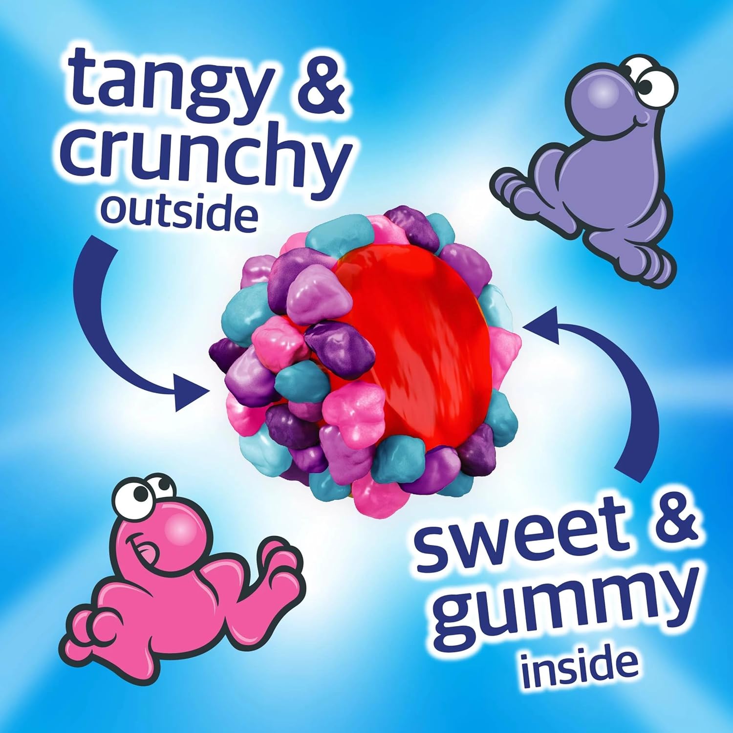 Nerds, Gummy Clusters Candy, Rainbow, Crunchy and Gummy, 8 Ounce
