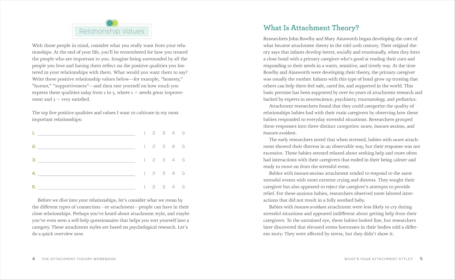 The Attachment Theory Workbook: Powerful Tools to Promote Understanding, Increase Stability