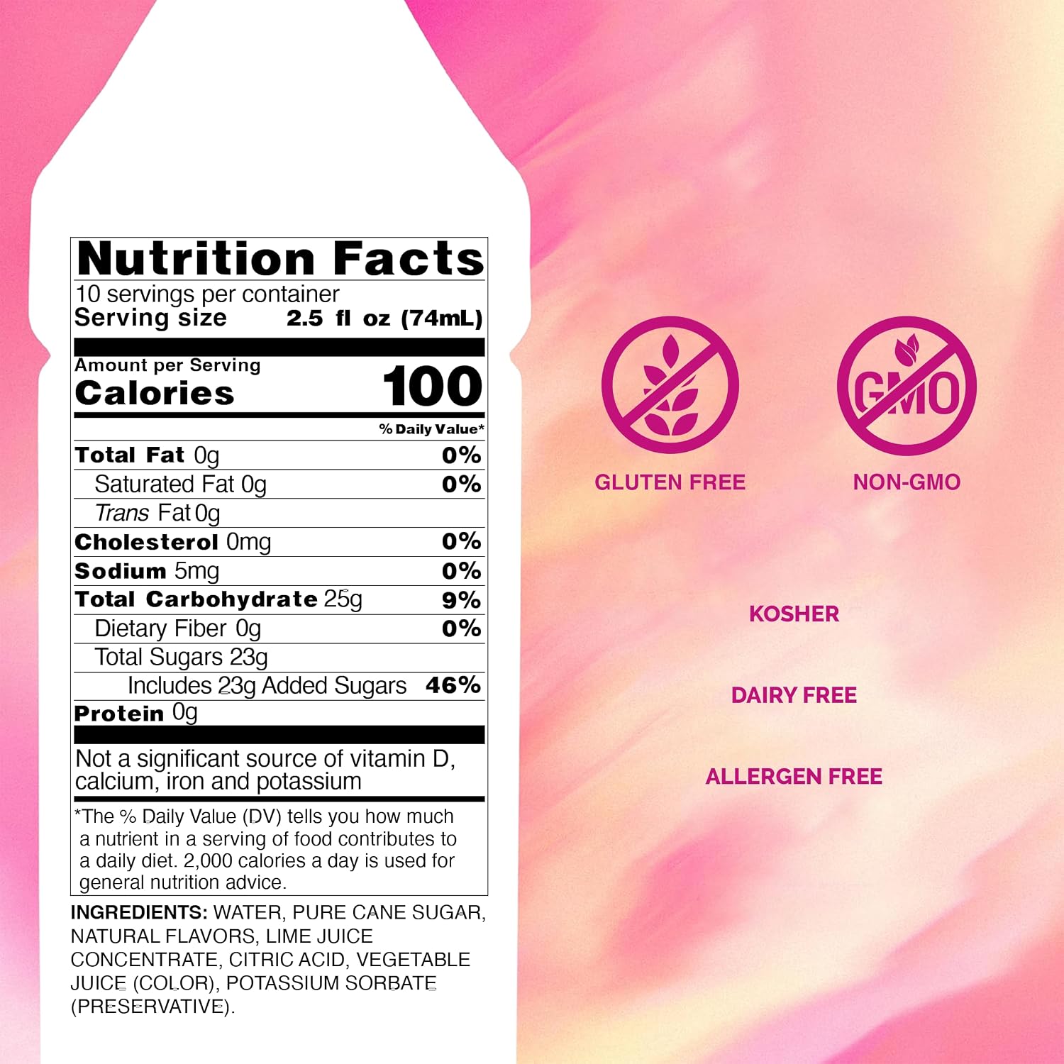 Monin - HomeCrafted Dragon Fruit Cosmo Cocktail Mix, Ready-to-Use Drink Mixer, Strawberry & Pear Blend, Made with Natural Flavors & Real Fruit Juice