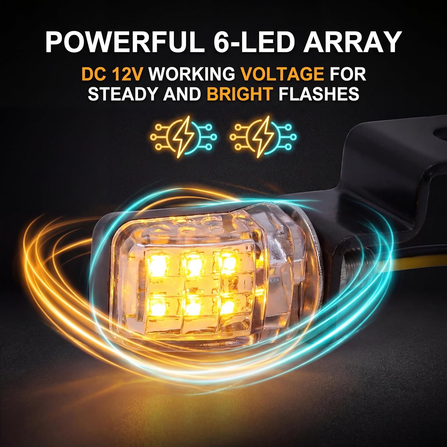 2PCS 12V Universal Motorcycle Mini Flowing LED Turn Signal Blinkers