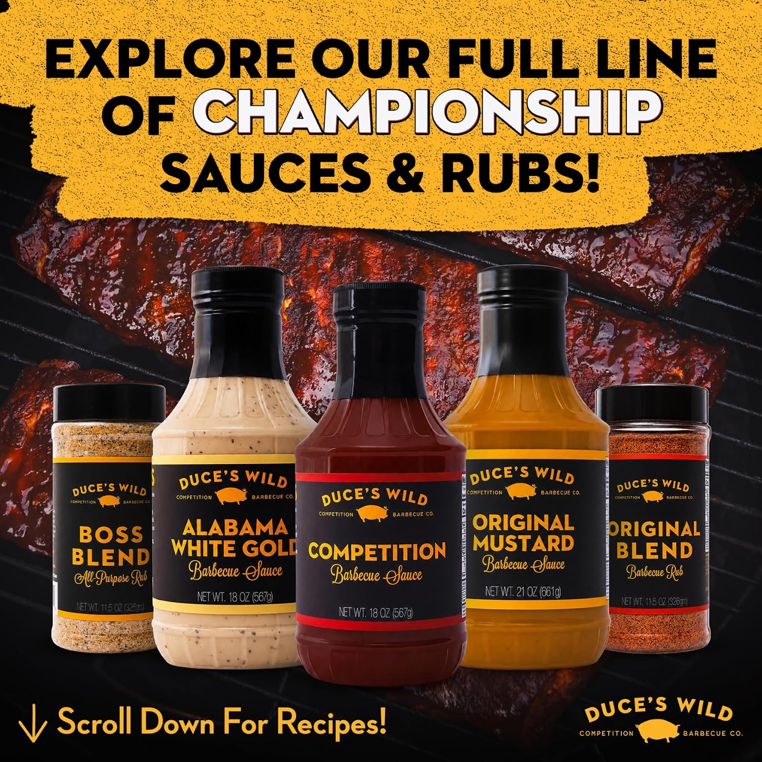 Duce’s Wild Barbecue Alabama White Gold Mayo-Based White Sauce - 18 oz.