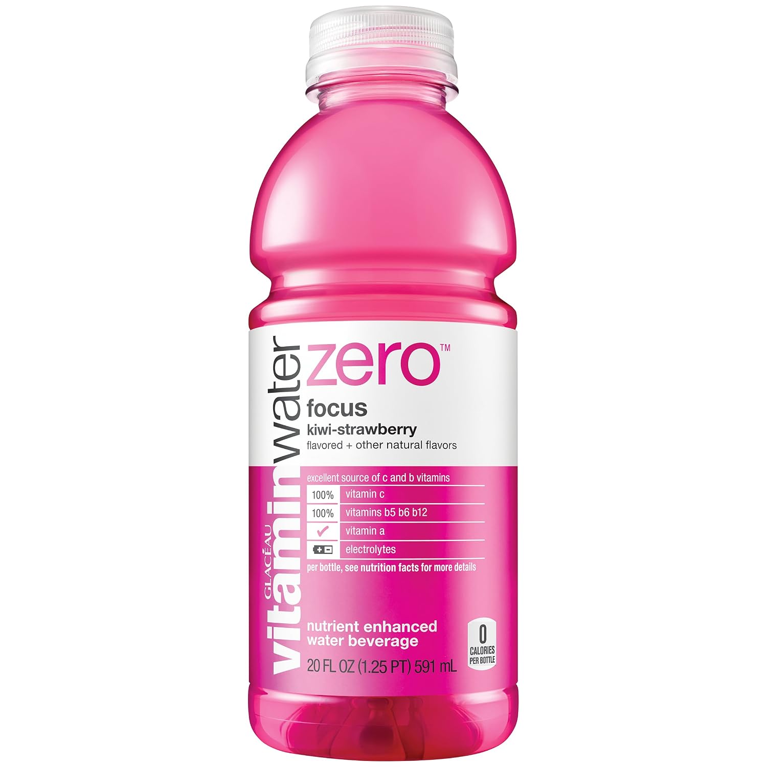 vitaminwater Power-C Dragonfruit Water Beverage, 16.9 fl oz, 6 pack | Bottled, nutrient-enhanced flavored water drink with 90 calories per bottle, antioxidants, and vitamins