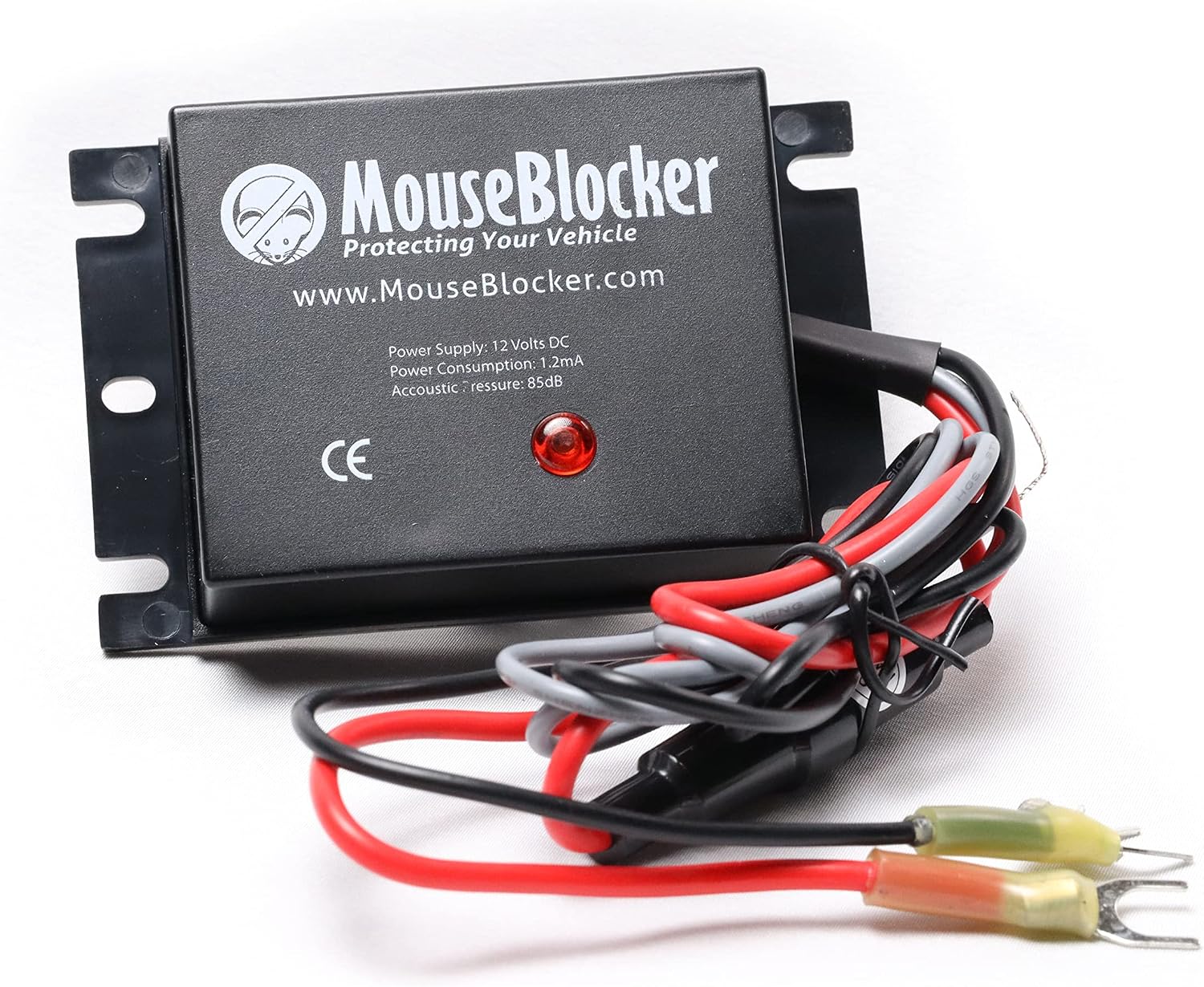 MouseBlocker 12V Ultrasonic Under Hood Mouse and Rodent Deterrent for Your Vehicle