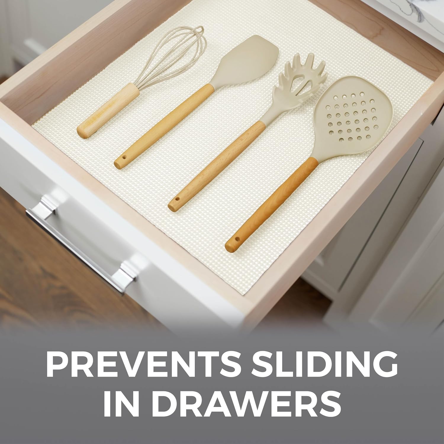HOME GENIE Shelf Drawer and Cabinet Liner, Non Adhesive, 12x20 Soft Gray