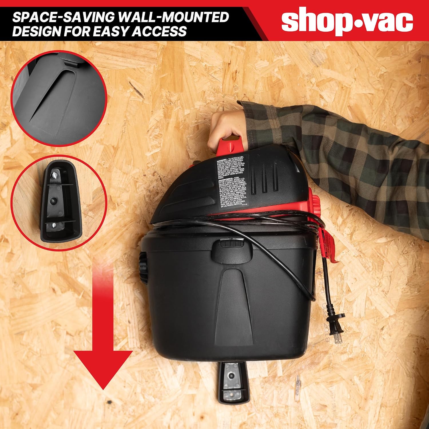 Shop-Vac 9303511 2.5 Gallon 2.5 Peak HP Wet/Dry Vacuum with Blower Function