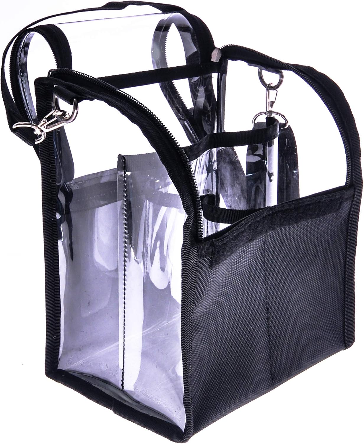 Trave Medium Makeup Brush Buddy Makeup Brush Holder Bag Cosmetic Kits Beauty Accessories Storage Organizer Bag with 4 Dividers & Shoulder Straps