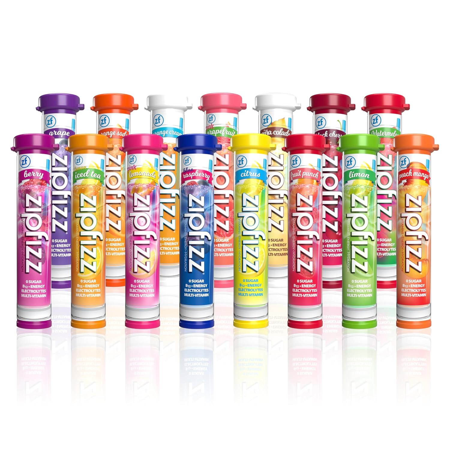 Zipfizz Energy Drink Powder, 20 Pack B12 Electrolyte - Pink Lemonade | Hydration tubes with vitamin drink benefits, 100mg caffeine, B12, electrolytes, & no artificial sugar for active lifestyle