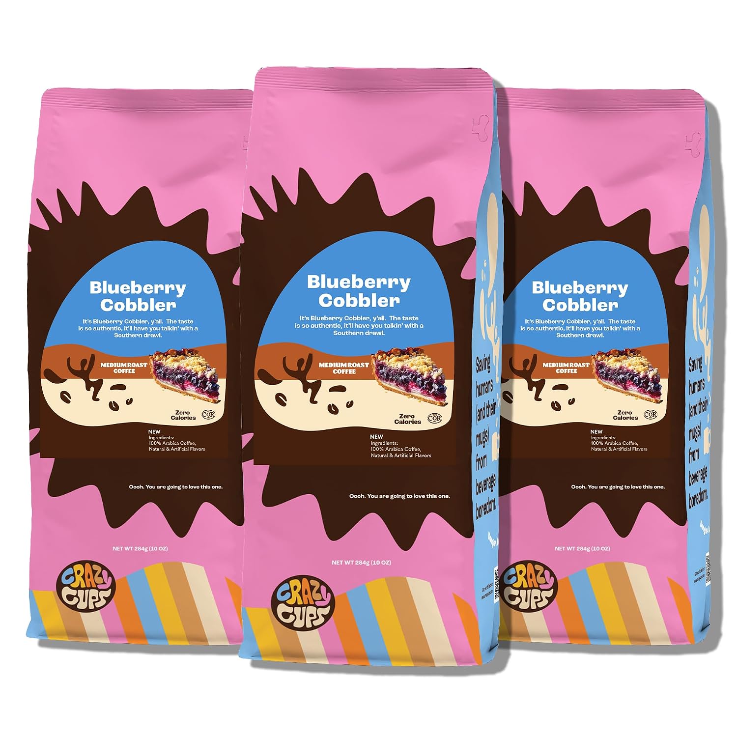 Crazy Cups Flavored Ground Coffee, Cinnamon French Toast, in 10 oz Bag, For Brewing Flavored Hot or Iced Coffee