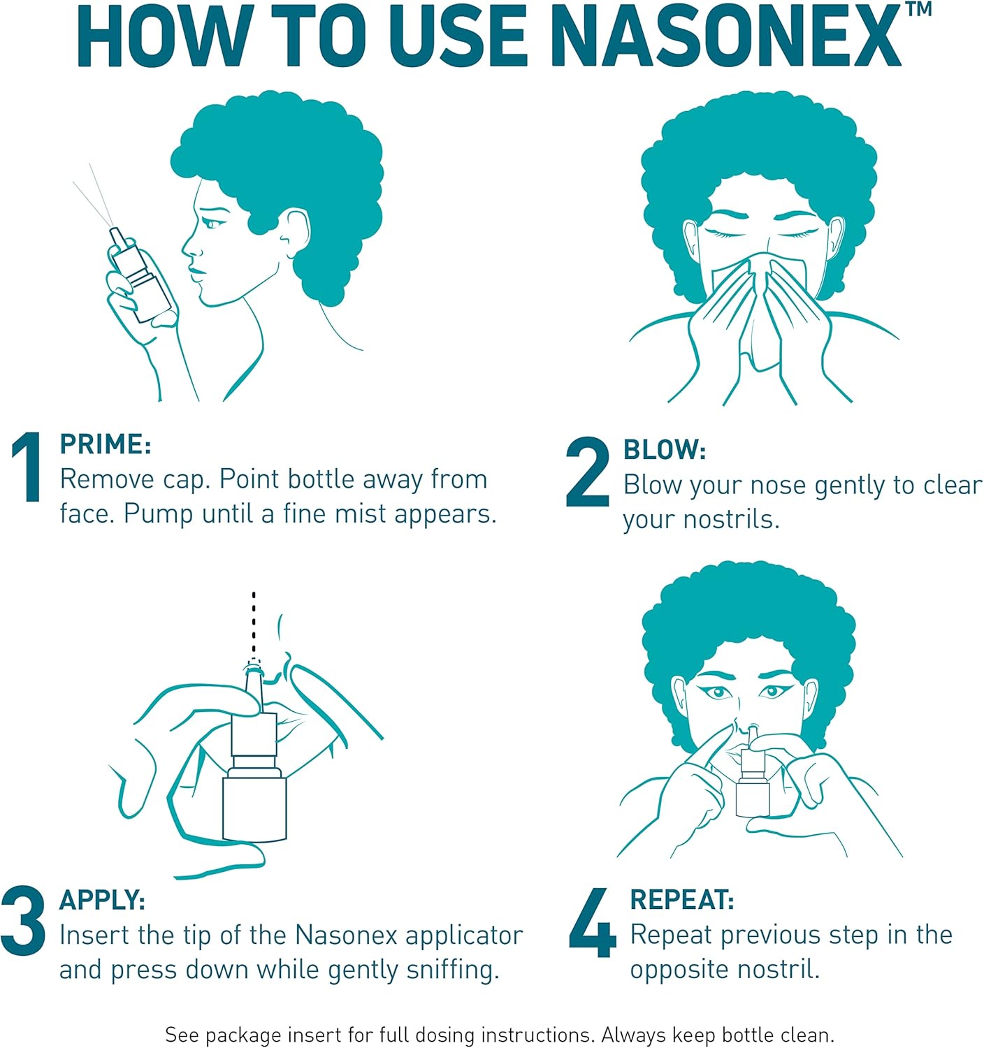 Nasonex 24HR Allergy Nasal Spray, Non-Drowsy, Scent-Free Mist, Allergy Symptoms + Nasal Congestion, Full Prescription Strength, 120 Sprays