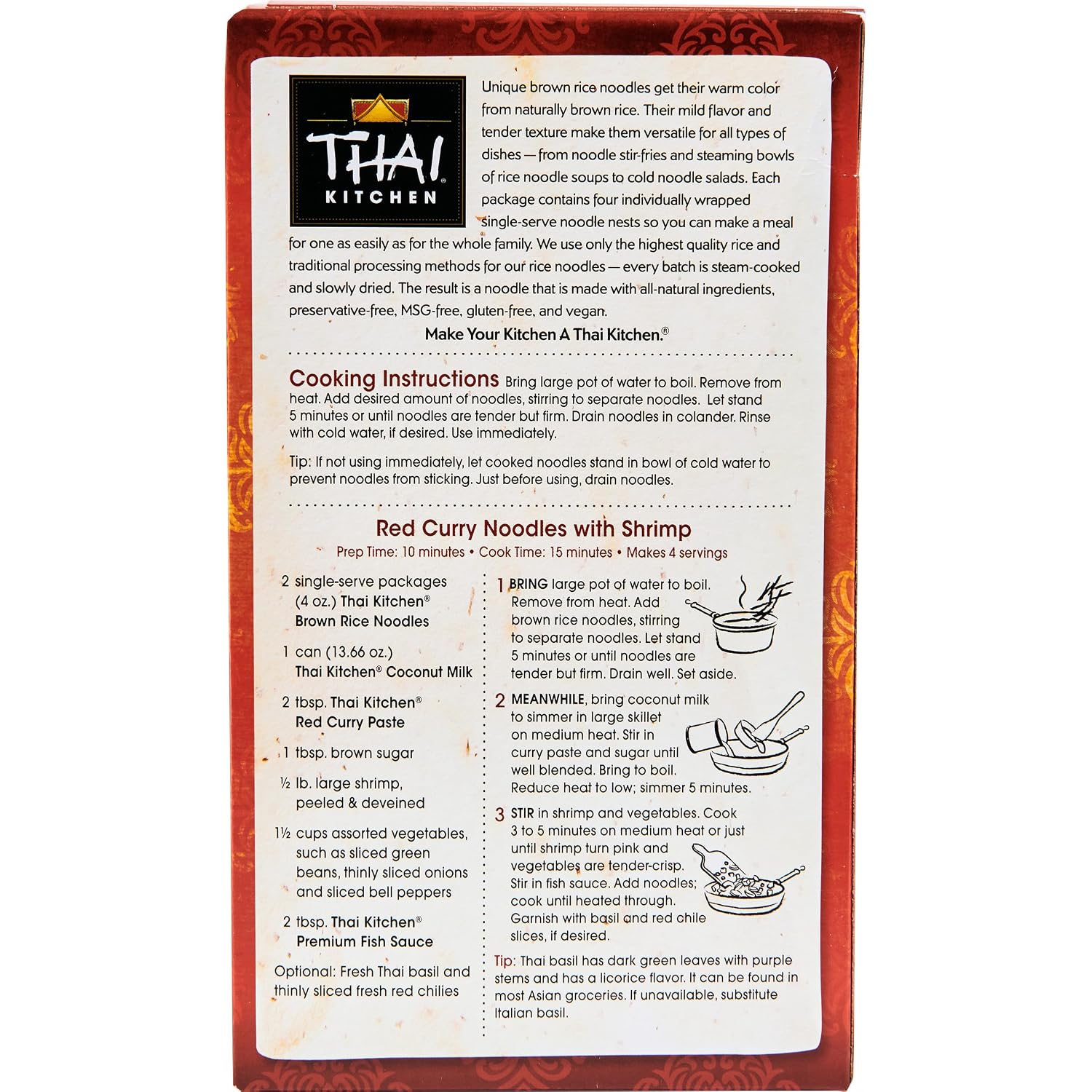Thai Kitchen Gluten Free Brown Rice Noodles, 8 Oz