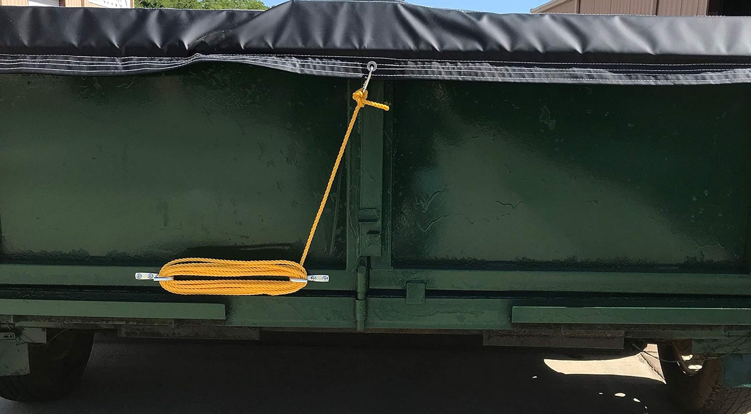 Hand Crank Tarp Roller Kit with Mesh or Vinyl Tarp for Dump Truck or Trailer by Kym Industries Inc. (Mesh, 5'6" x 12')