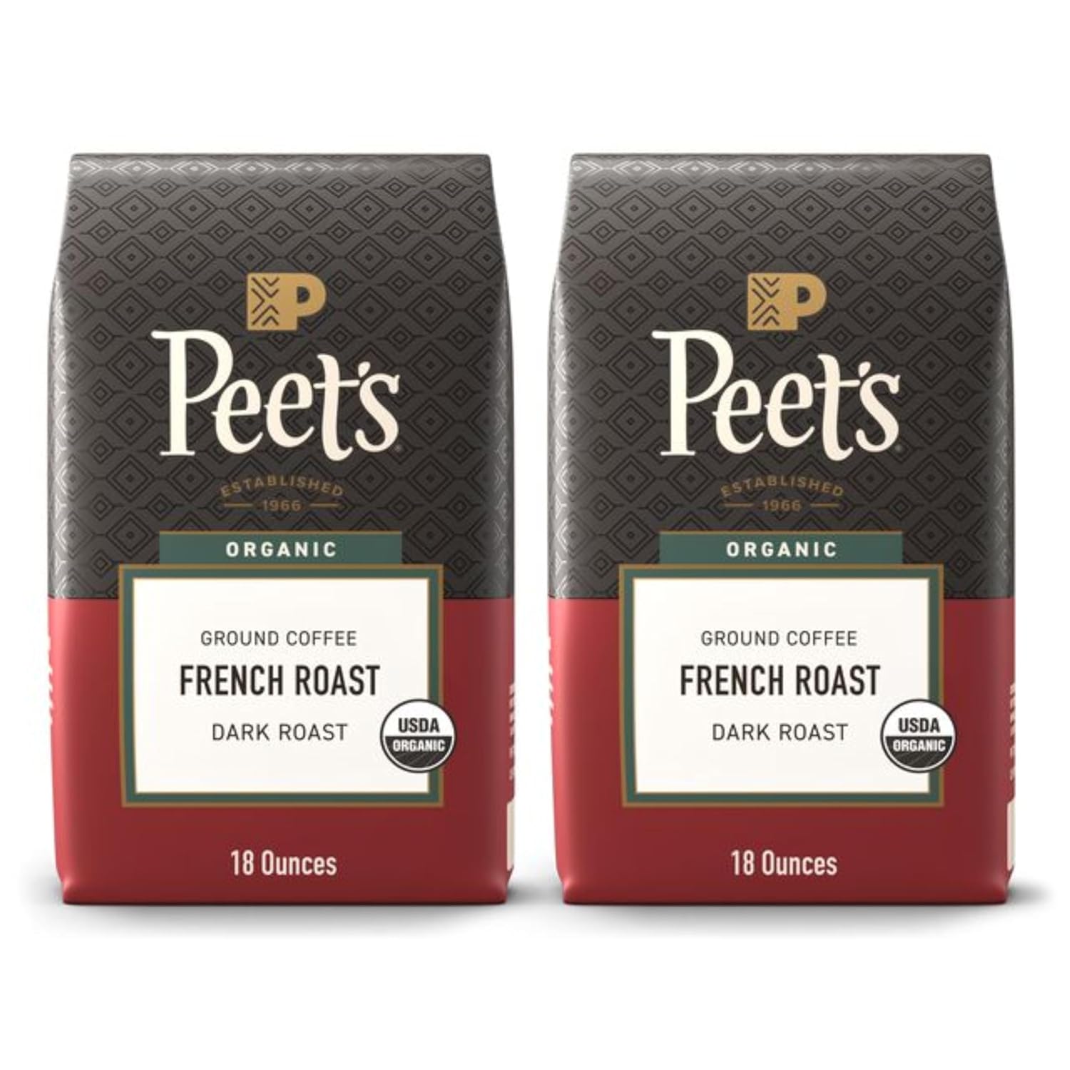 Peet's Coffee, Dark Roast Ground Coffee, 100% Arabica Coffee - Major Dickason's Blend 18 Ounce Bag