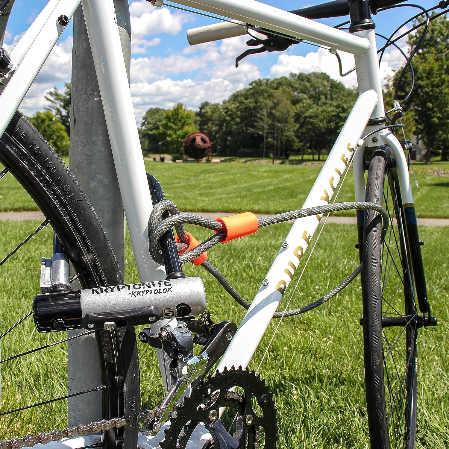Kryptonite Kryptolok Mini-7 Bike U-Lock, Heavy Duty Anti-Theft Bicycle U Lock, 12.7mm Shackle with Mounting Bracket and Keys, High Security Lock for Bicycles Scooters