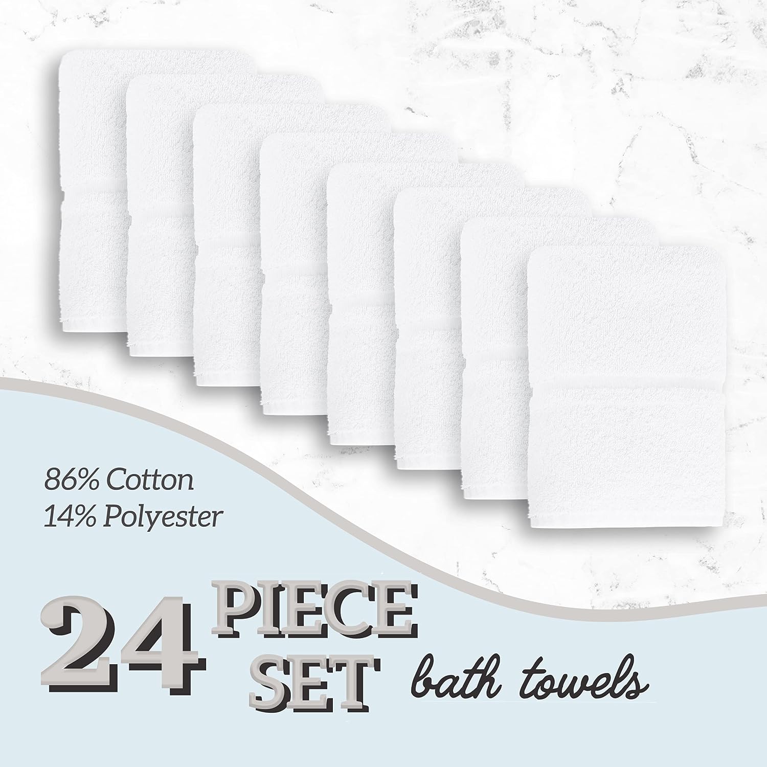 GREEN LIFESTYLE 24 Pack Black Pack Hand Towels 16 x 27 Premium Spa Quality, Super Soft and Absorbent for Gym, Pool, Spa, Salon and Home