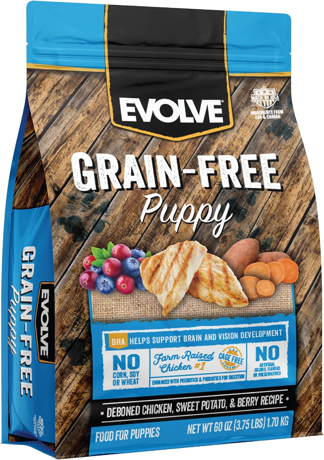 Evolve Grain Free Deboned Duck, Sweet Potato & Venison Recipe Dry Dog Food, 3.5 lb.
