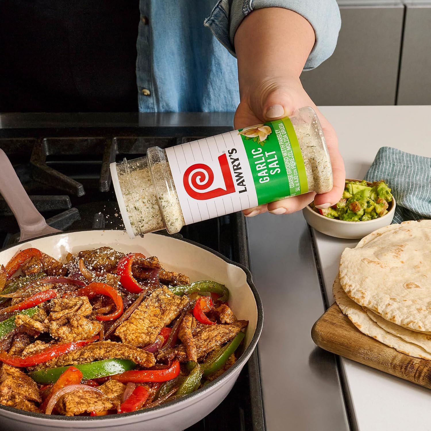 Lawry's 25% Less Sodium Garlic Salt With Parsley, 5.62 oz