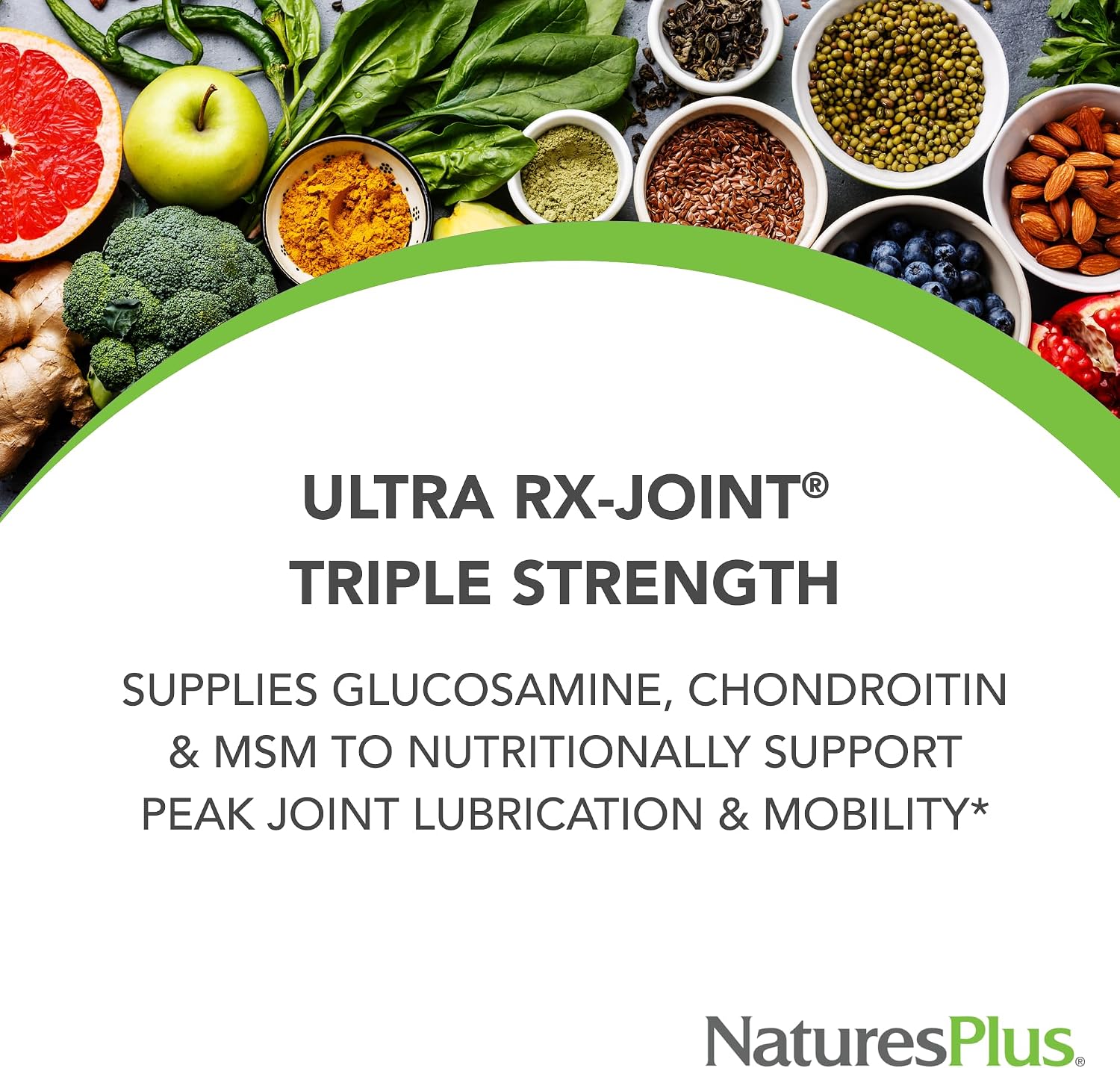 NaturesPlus Ultra Rx-Joint Triple Strength - 120 Tablets - Supports Healthy Joint Function - with Glucosamine, Chondroitin & MSM - Gluten Free - 30 Servings