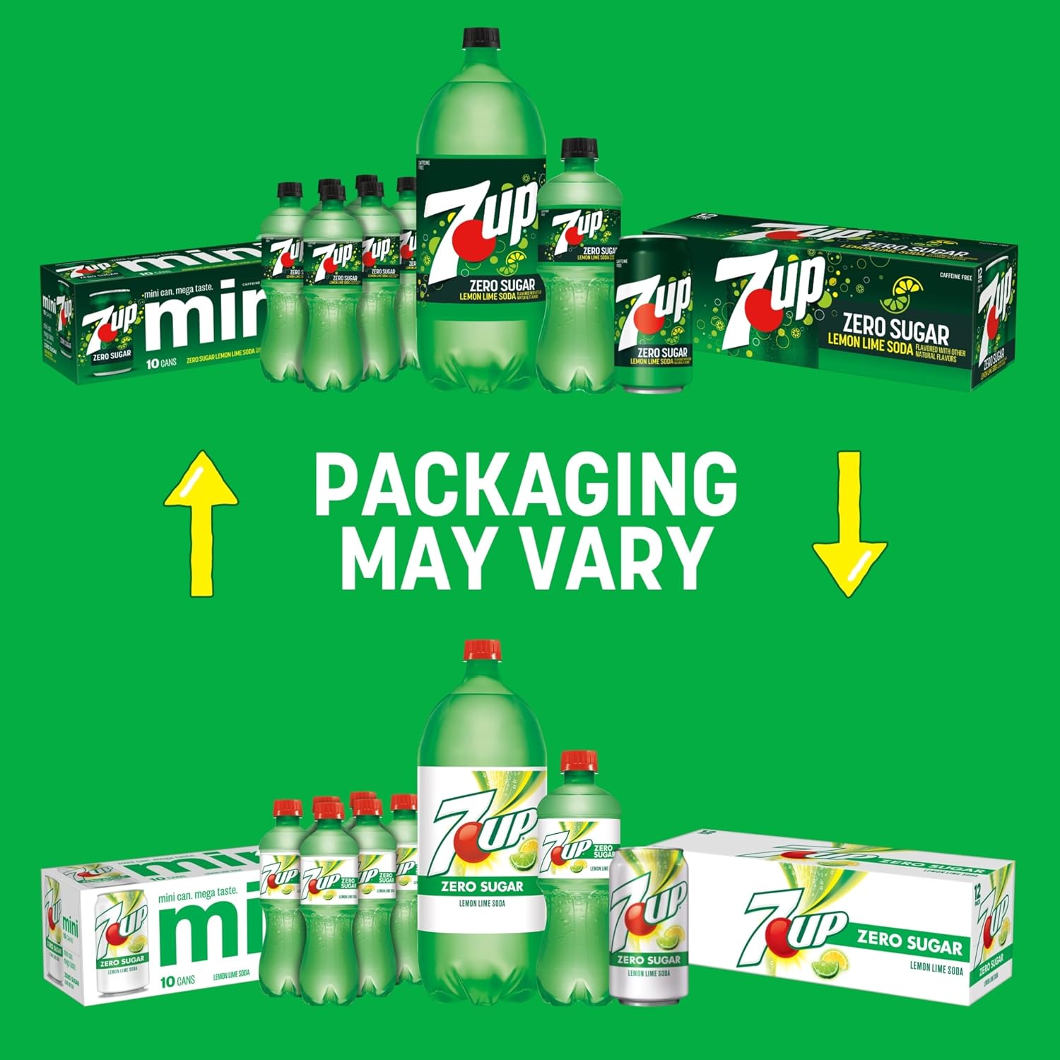 7UP Lemon Lime Soda, Naturally Flavored and Caffeine Free, 2 Liter Bottle