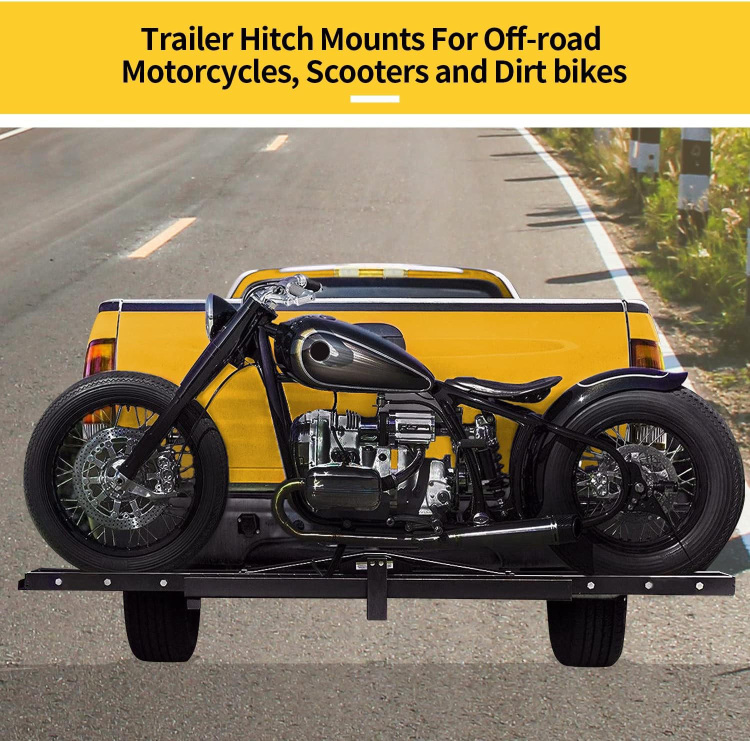 ECOTRIC 500LBS Motorcycle Trailer Hitch Carrier Scooter Dirt Bike Hauler