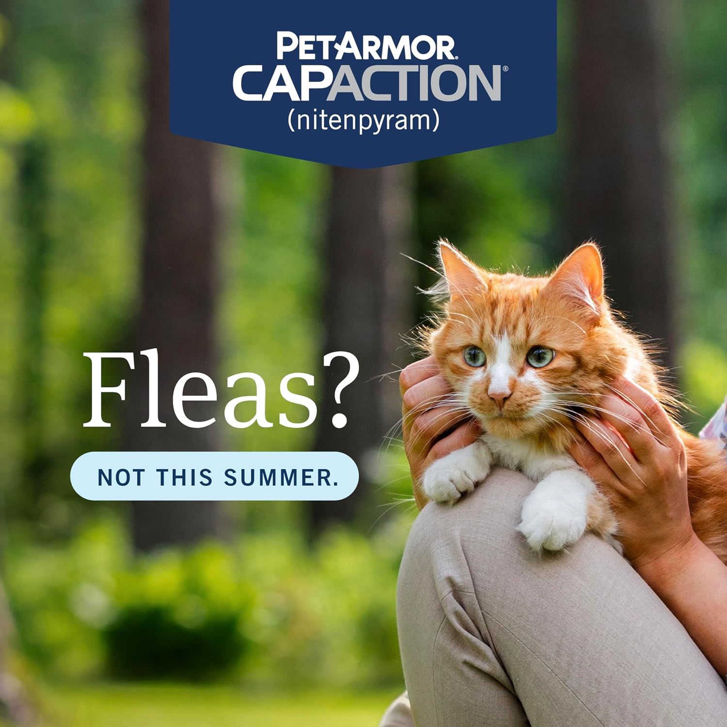 PetArmor CAPACTION (nitenpyram) Oral Flea Treatment for Cats, Cat Flea Treatment Pill, Fast Acting Tablets Start Killing in 30 Minutes, 2-25 lbs