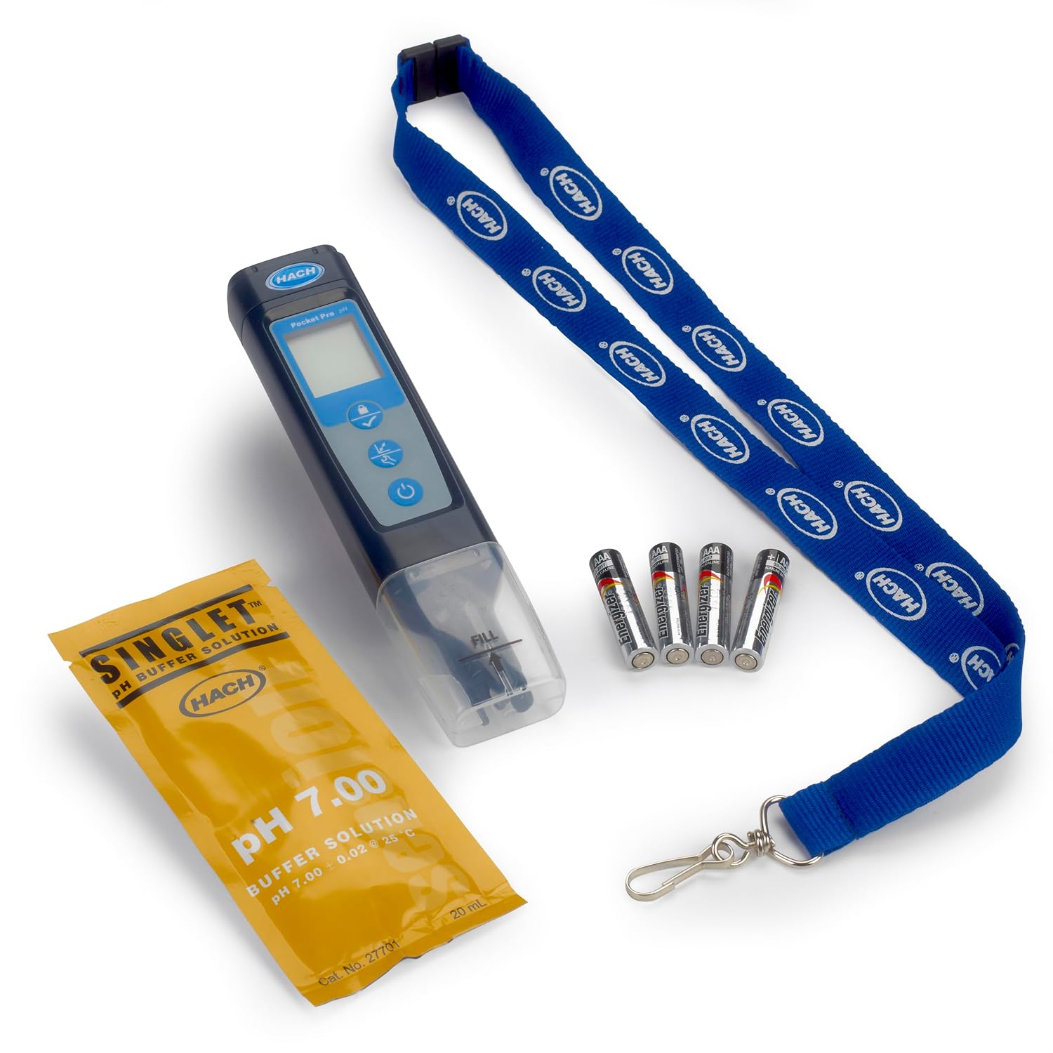 Hach Pocket Pro pH Tester, pH and Temp Testing, 9531000 | pH Meter for Water Analysis, Large LCD Screen, Replaceable Batteries, Built-in Diagnostics