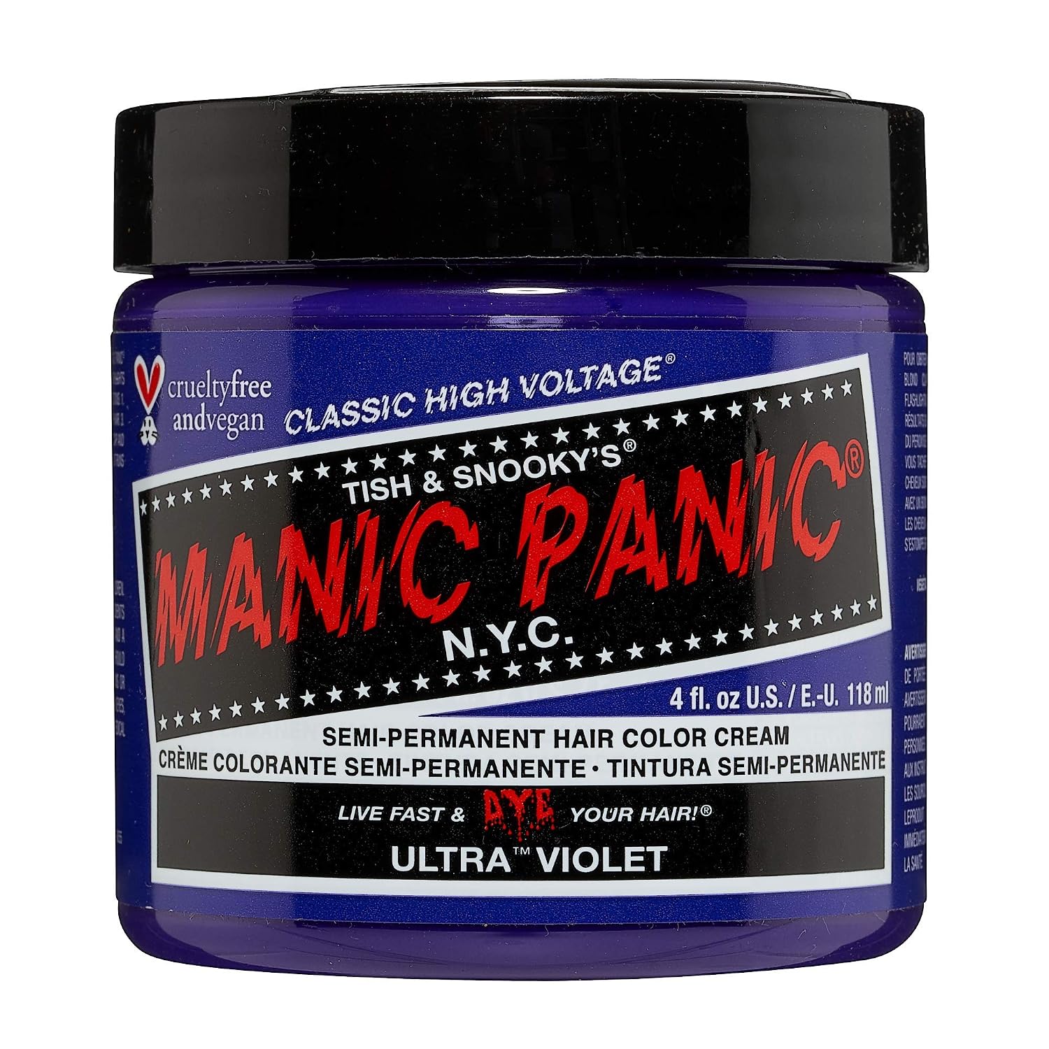 MANIC PANIC Classic Cotton Candy Pink Semi Permanent Hair Color - Bright Pink Hair Dye for Women & Men That Lasts 4-6 Weeks - Vegan, Ammonia & Cruelty-Free - Create & Mix Custom Shades (4oz / 2pk)