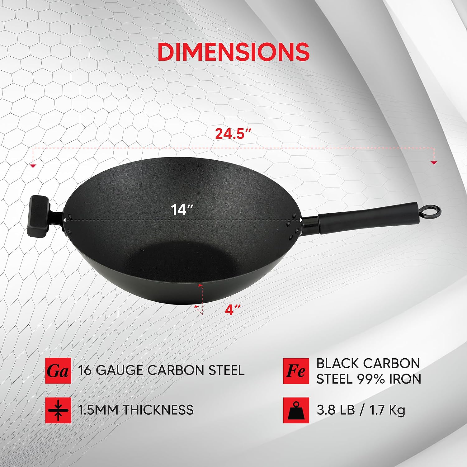 Helen's Asian Kitchen Xylan Non-Stick Wok, 12-Inch Flat Bottom Wok