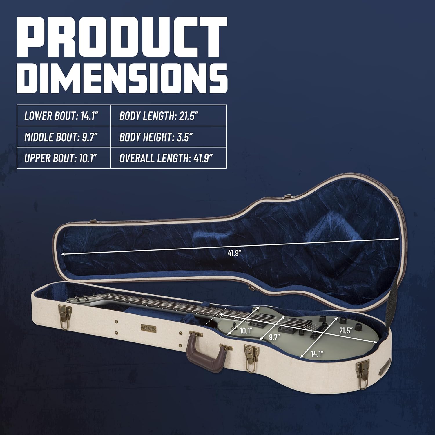 Gator Cases Journeyman Series Deluxe Wood Case for Resonator Style Acoustic Guitars (GW-JW RESO)