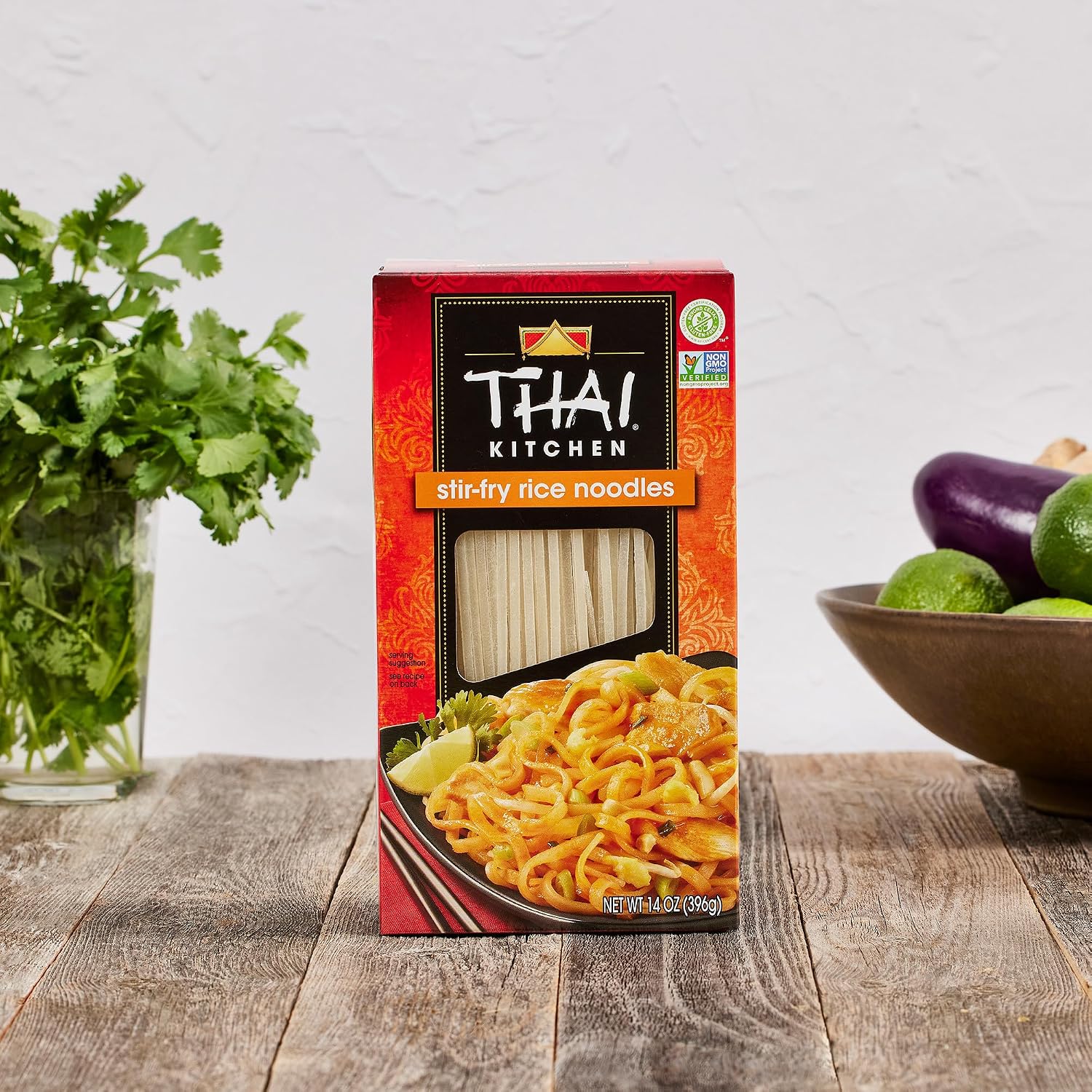 Thai Kitchen Gluten Free Stir Fry Rice Noodles, 14 oz (Pack of 6)