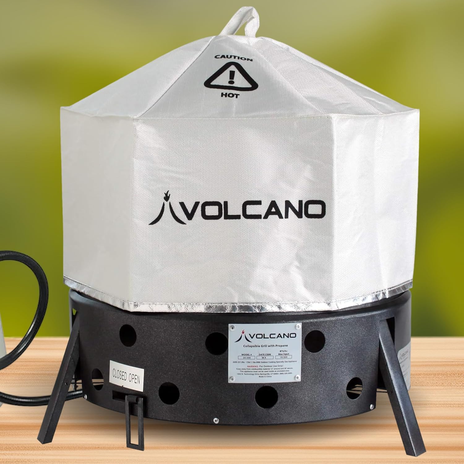 Volcano Lid for Volcano Collapsible Grill, Heat Resistant Polyester Cover, Heat Retention Lid for Baking, Smoking & Dutch Oven Cooking