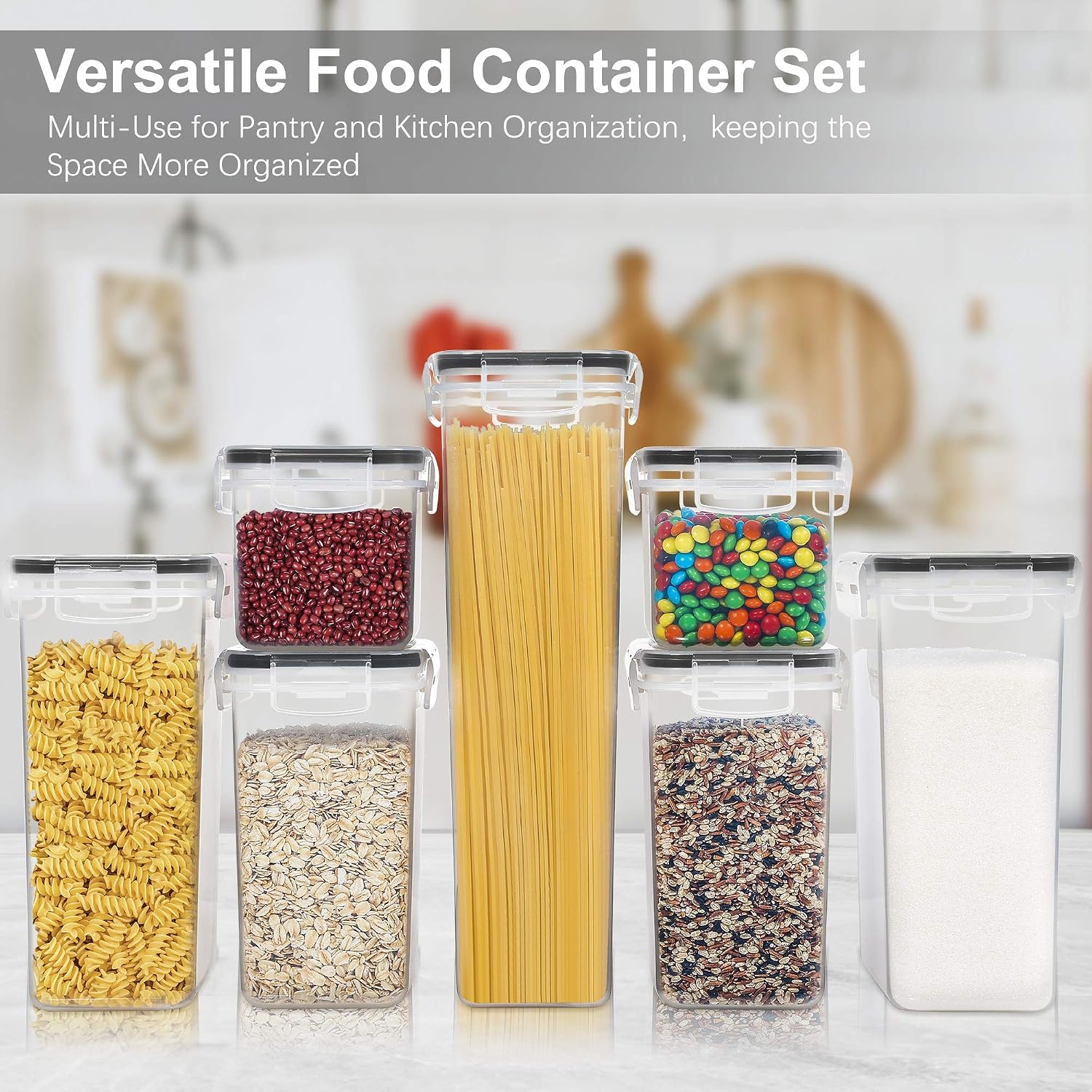 PANTRYSTAR Airtight Food Storage Containers with Lids, 7 PCS