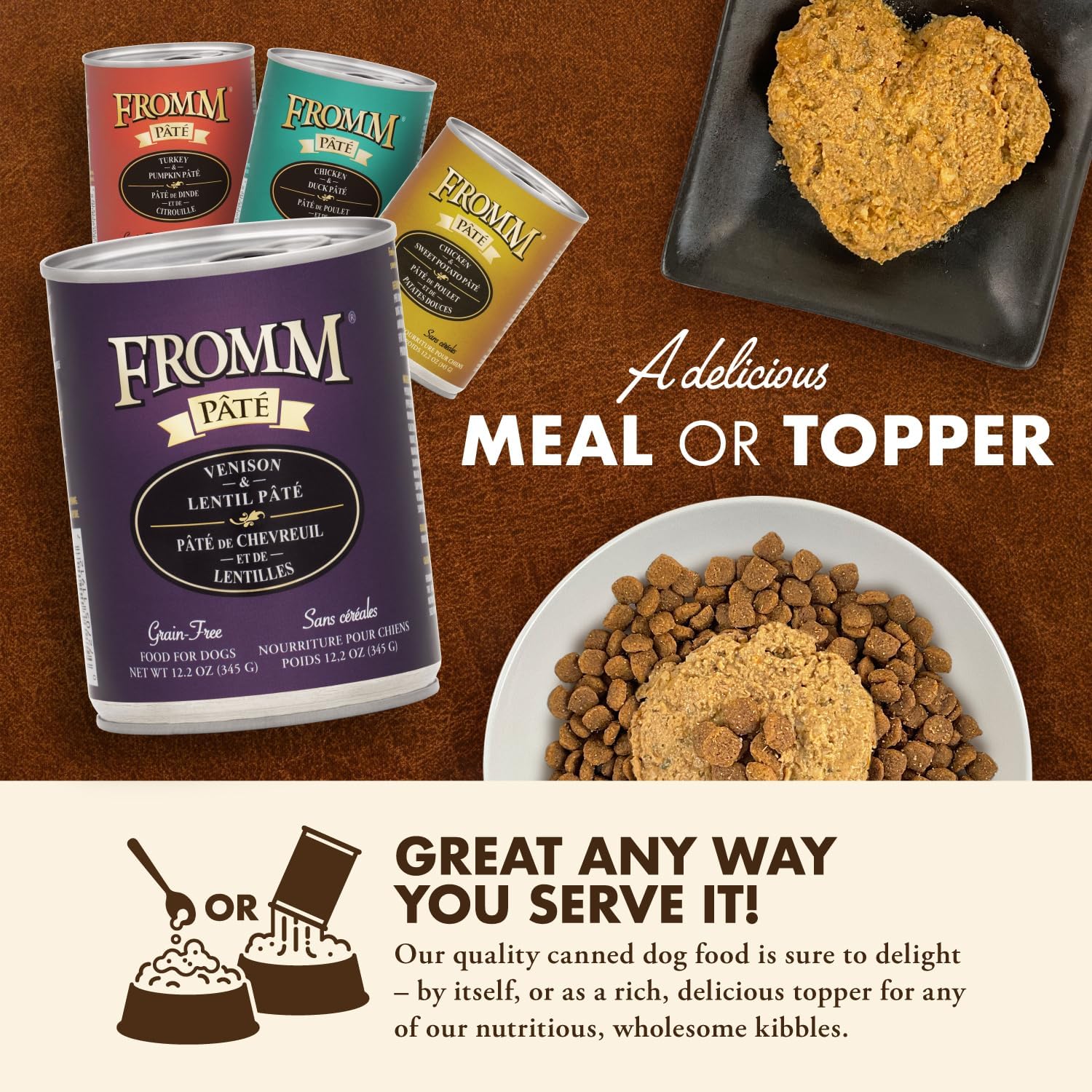 Fromm Venison & Lentil Pate Dog Food - Premium Wet Dog Food - Venison Recipe - Case of 12 Cans