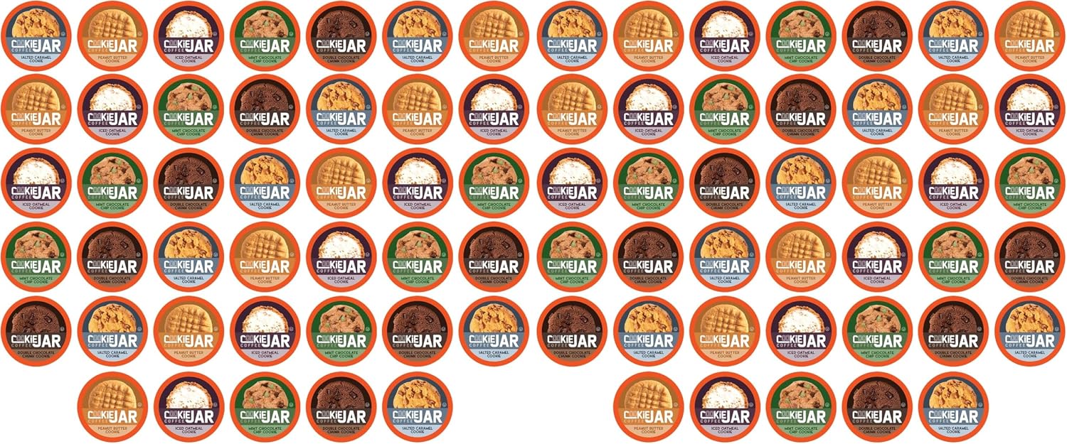Cookie Jar Mint Chocolate Chip Flavored Coffee Pods for Keurig K Cup Brewers