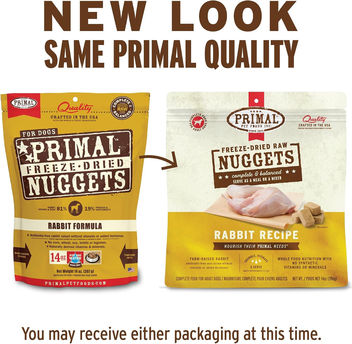 Primal Freeze Dried Raw Dog Food Nuggets, Beef, 14 oz | Complete & Balanced Nutrition, Meal, Topper or Treat, Grain-Free, High Protein, No Synthetic Vitamins & Minerals