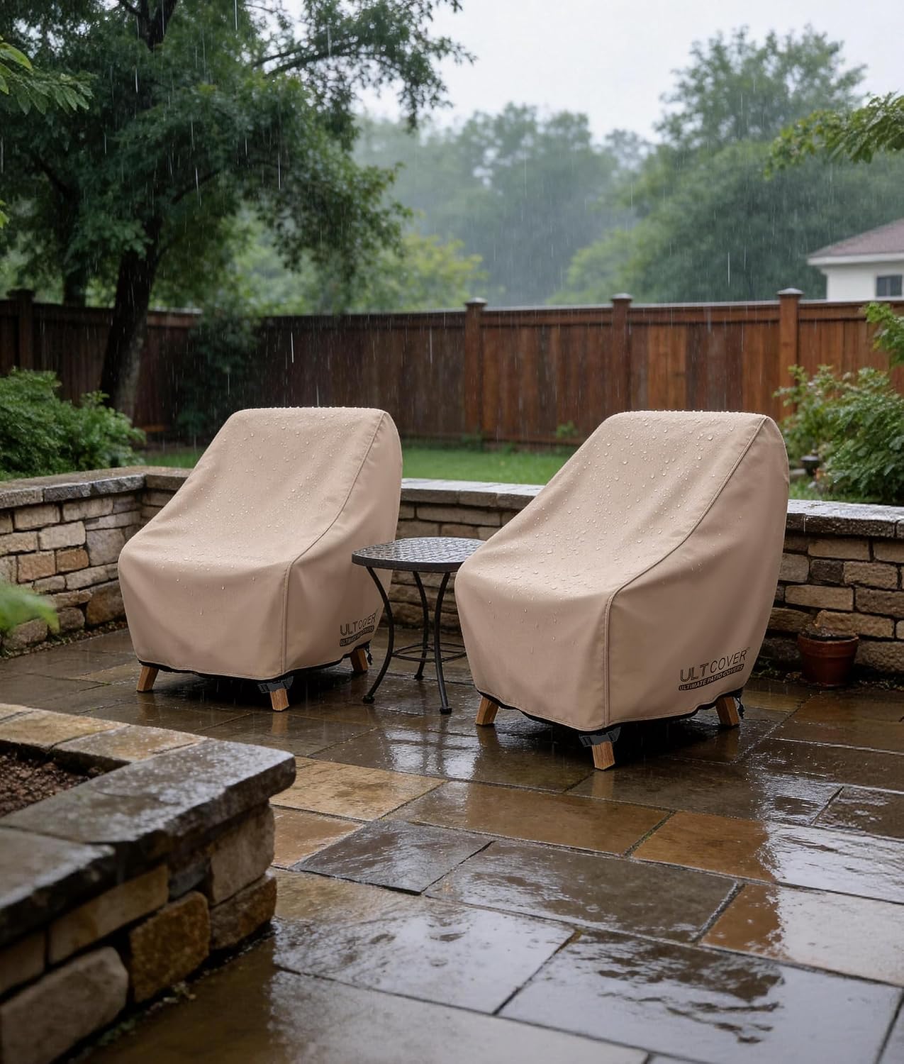 ULTCOVER Waterproof Patio Chair Cover, 35W x 38D x 34H in