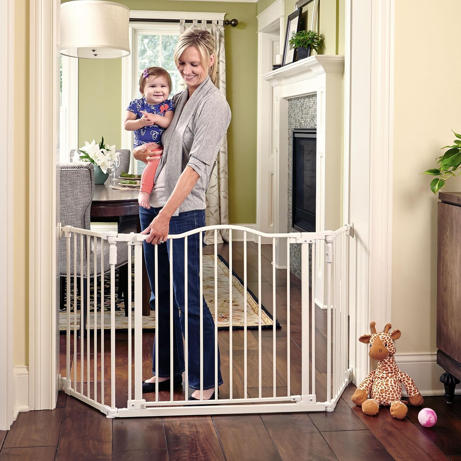 Toddleroo by North States - Deluxe Décor Safety Gate: Hardware Mounted Extra Wide Metal Baby Gate - Adjustable Child Gate - 38.3 to 72 Inches Wide - 30 Inches Tall - Matte Bronze