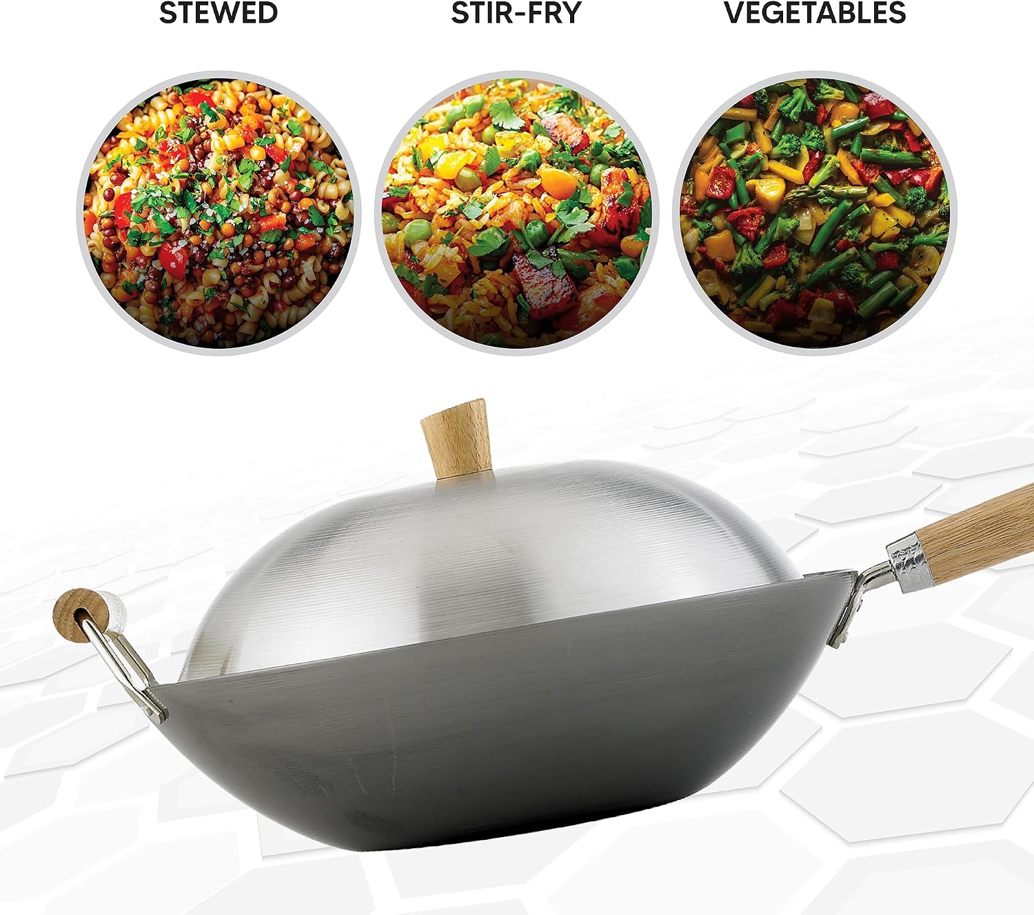 Helen's Asian Kitchen Xylan Non-Stick Wok, 12-Inch Flat Bottom Wok