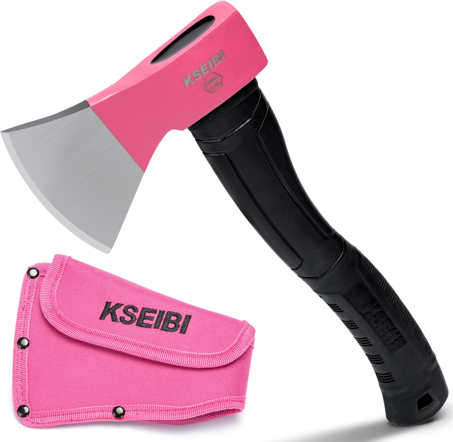 KSEIBI Wood Axe, Small Outdoor Camp Hatchet for Splitting and Kindling Wood