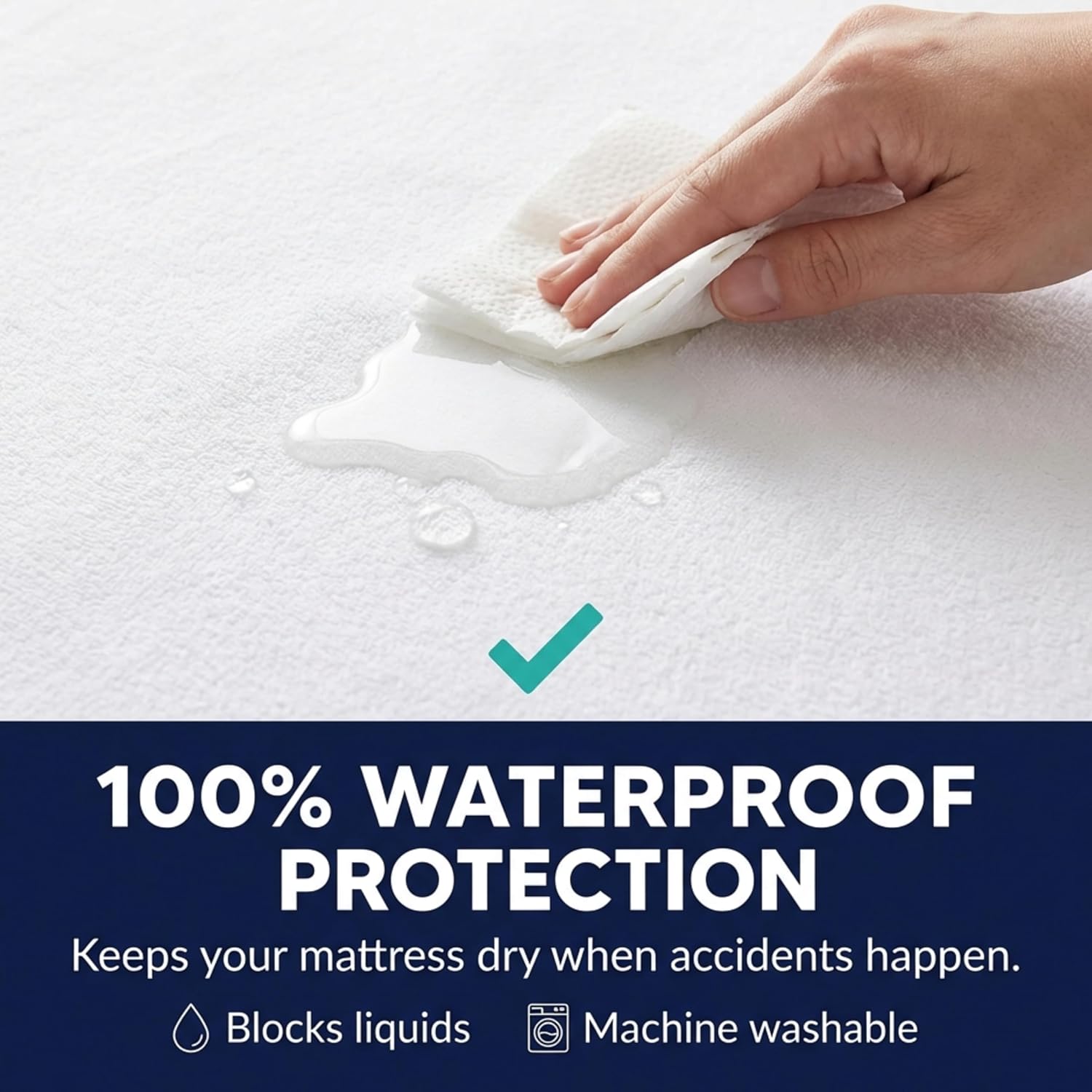 Zippered Waterproof Mattress Encasements - Hypoallergenic Mattress Protector Cover with Soft Cotton Terry Fabric Top - King Size 76' x 80'