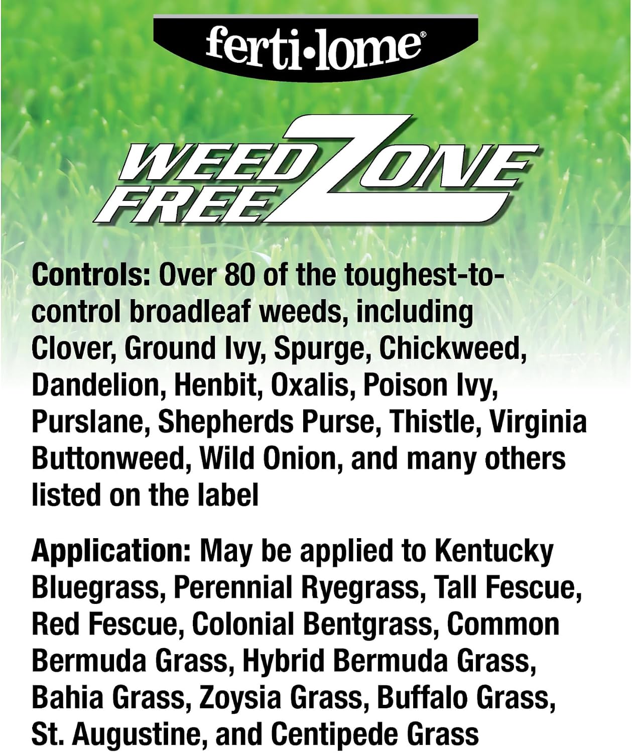 Fertilome (10532) Weed Free Zone Broadleaf Weed Killer RTU, 1 Gal